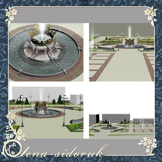 Архитектура:   Ескизный проект центральной площади в городе Борисполь  