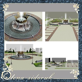 Архитектура:   Ескизный проект центральной площади в городе Борисполь  